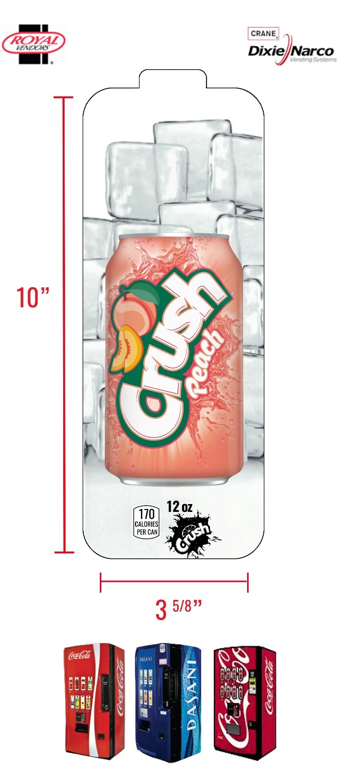 (1) Royal Vendors Chameleon Label - Crush Peach - Flavor Strip