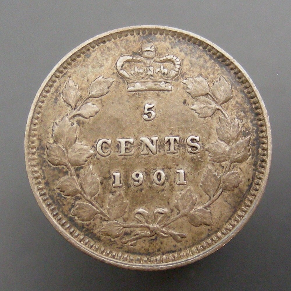 Canada Victoria Five Cent Silver 1901