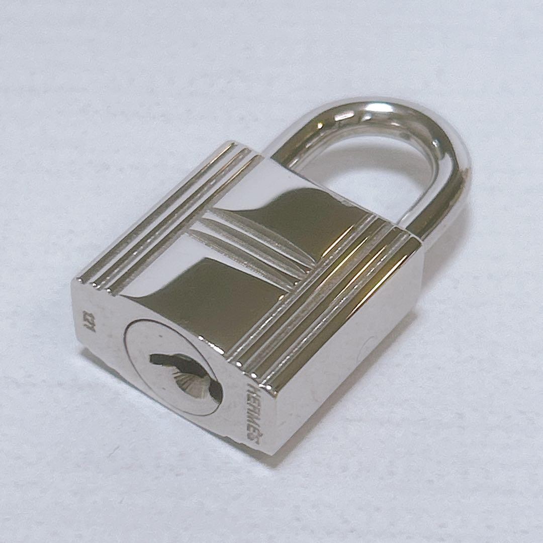 Hermes Silver Cadena Padlock Clochette Set for Accessory elegant D912