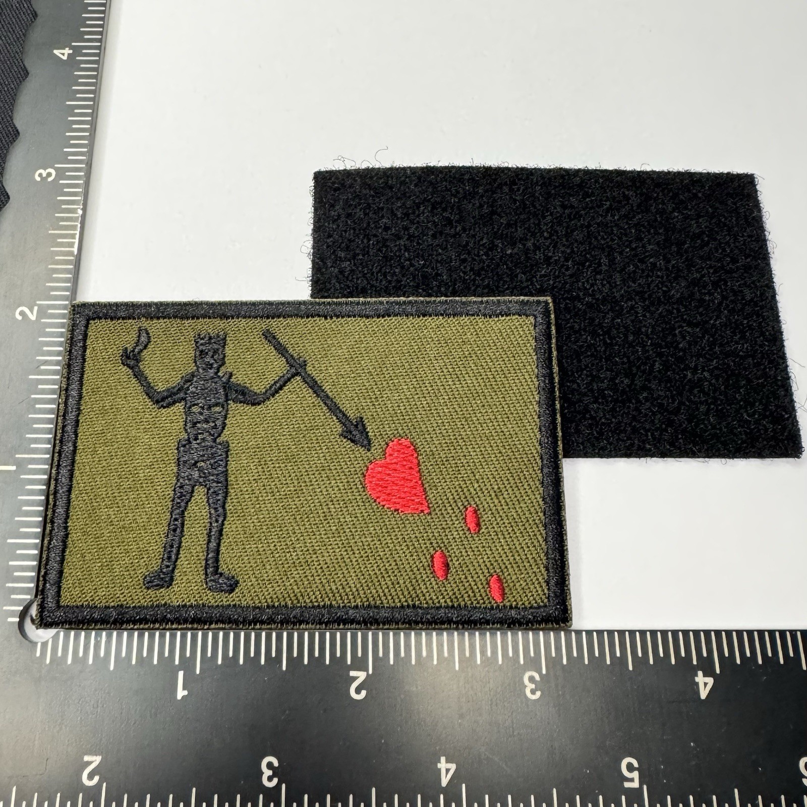 Blackbeard Patch Olive Green Tactical Hook and Loop