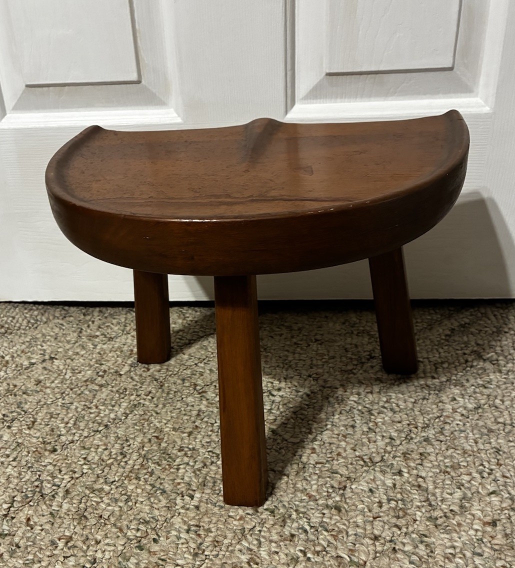 Antique Dutch 3 Legged Wooden Milking Stool PA Farmhouse Country Primitive