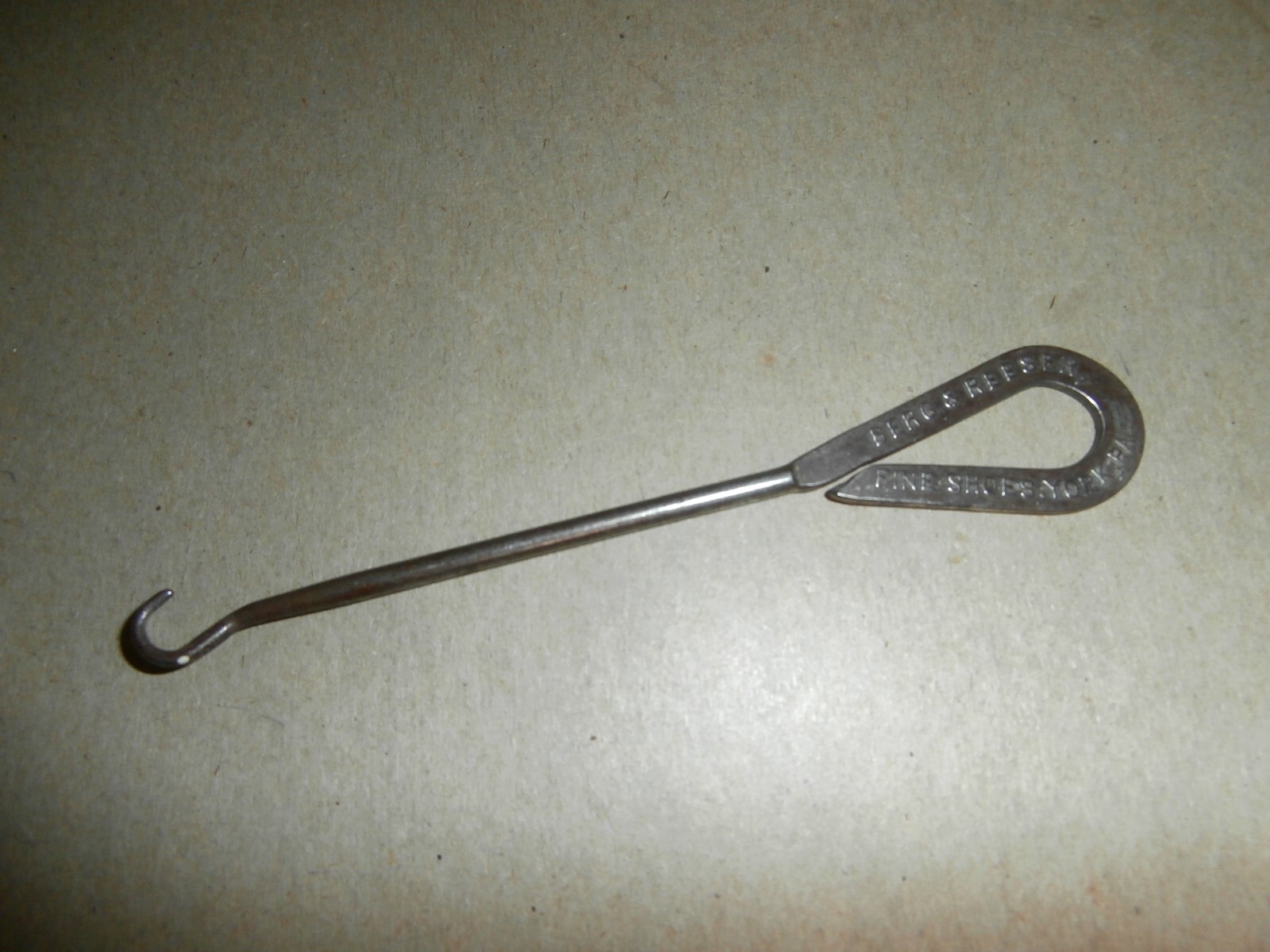 Vintage Berg & Reeser Fine Shoes York PA Button Hook