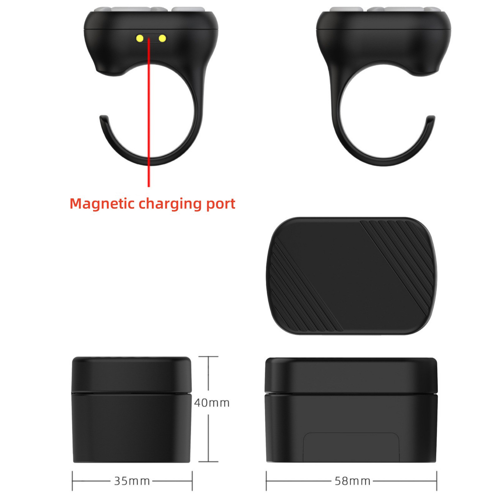 Wireless Bluetooth Remote Control Scrolling Ring Fingertip Video Mobile Phone