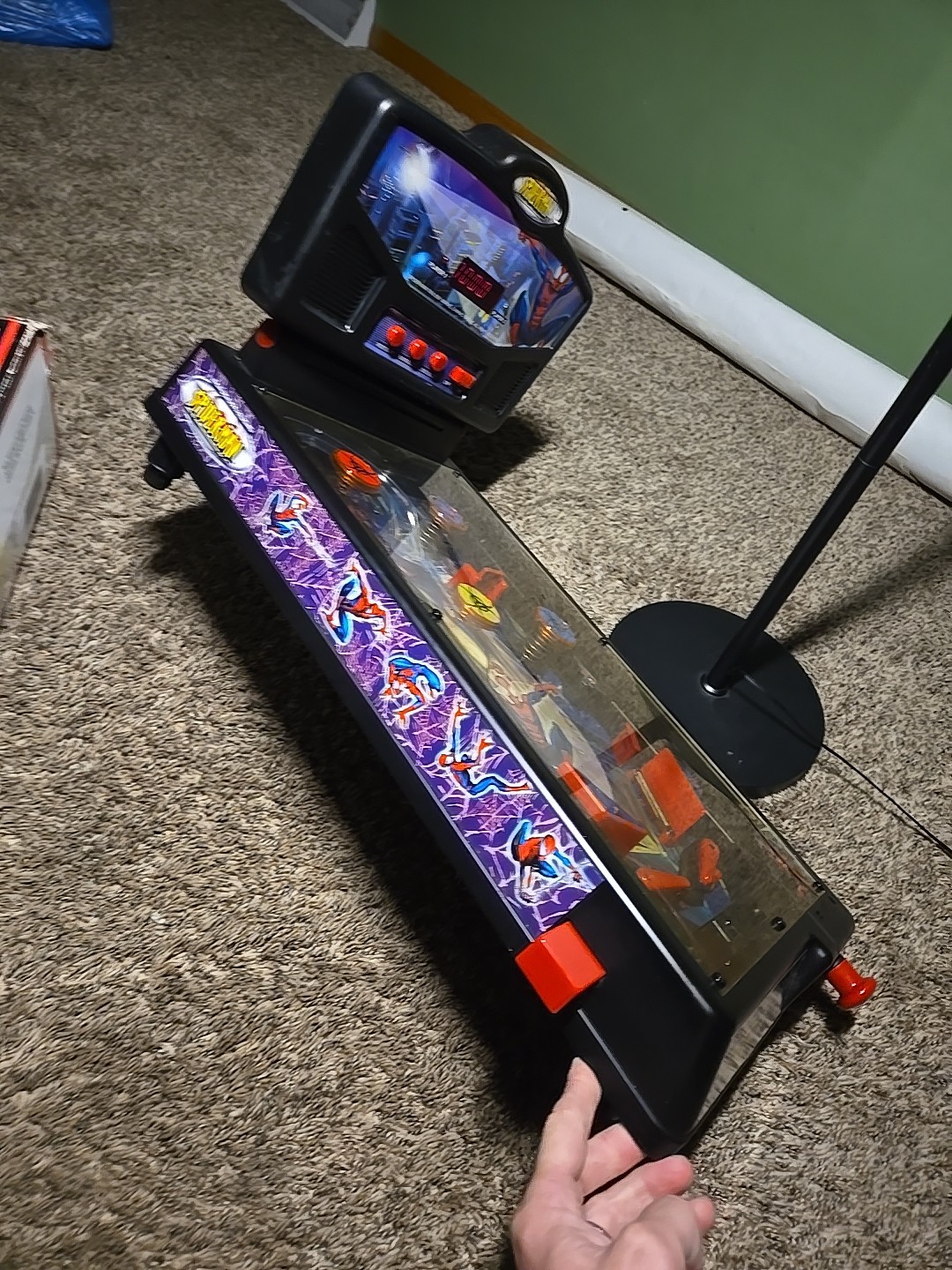 Marvel SPIDER-MAN 3 2007 Table-Top Mini Pinball Machine Used Tested WORKS