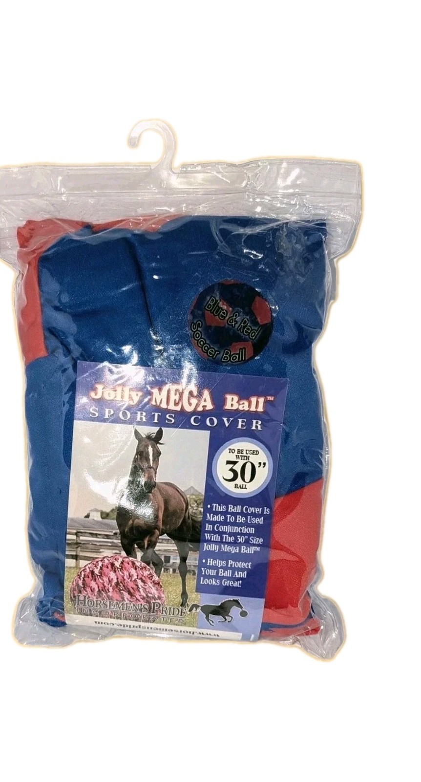 Horsemen's Pride JOLLY MEGA BALL Sports Cover Red Blue Soccer Horse Play 30" NEW