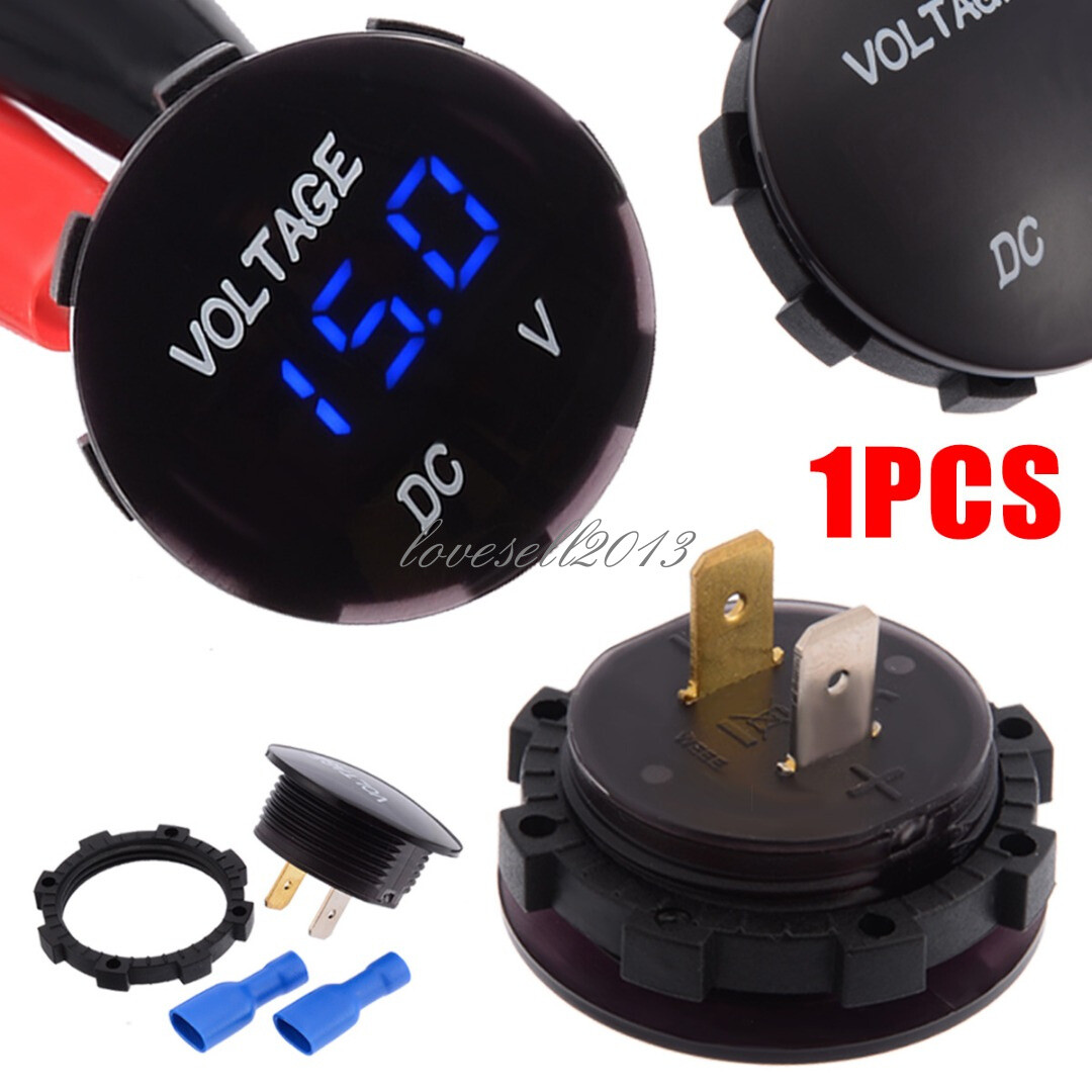 1PCS DC 12V-24V LED Panel Digital Voltage Meter Display Voltmeter Car Motorcycle