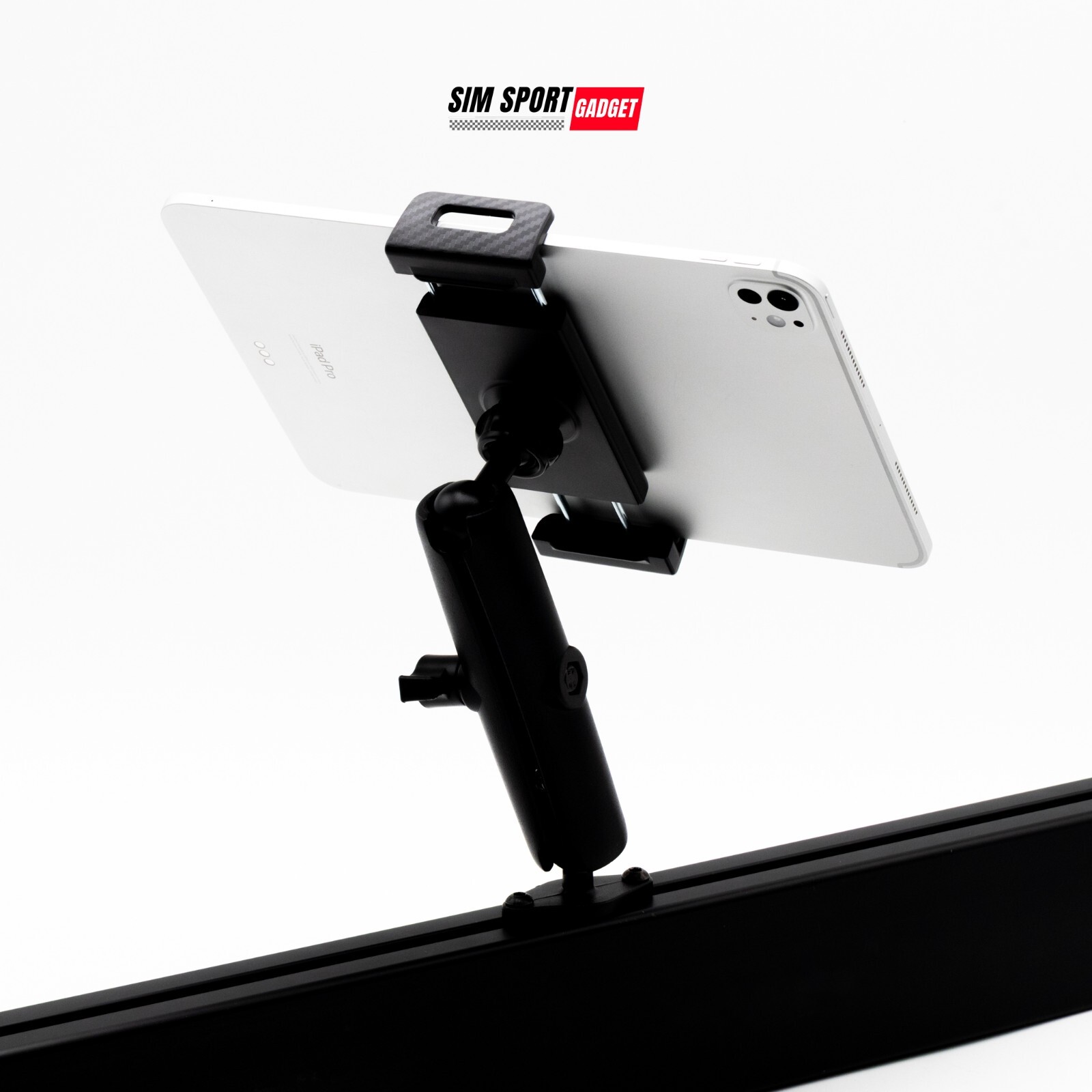 Heavy-Duty Tablet Holder for Sim Rig | Adjustable Swivel Mount | Sim Racing |
