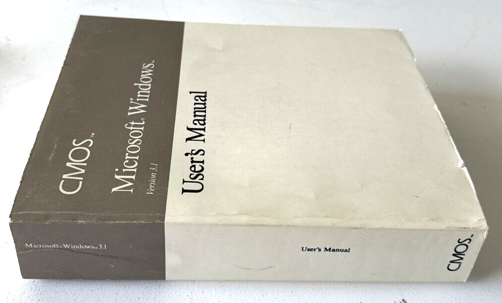CMOS Microsoft Windows Version 3.1 User's Manual *EXCELLENT*