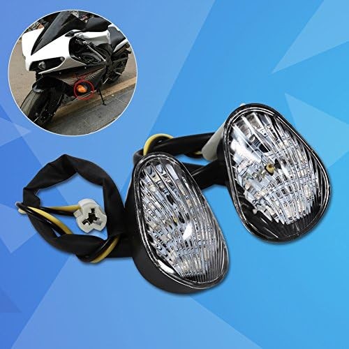 Motorcycle Turn Light, Flush Mount Turn, 1 Pair Amber Motorcycle LED Clear
