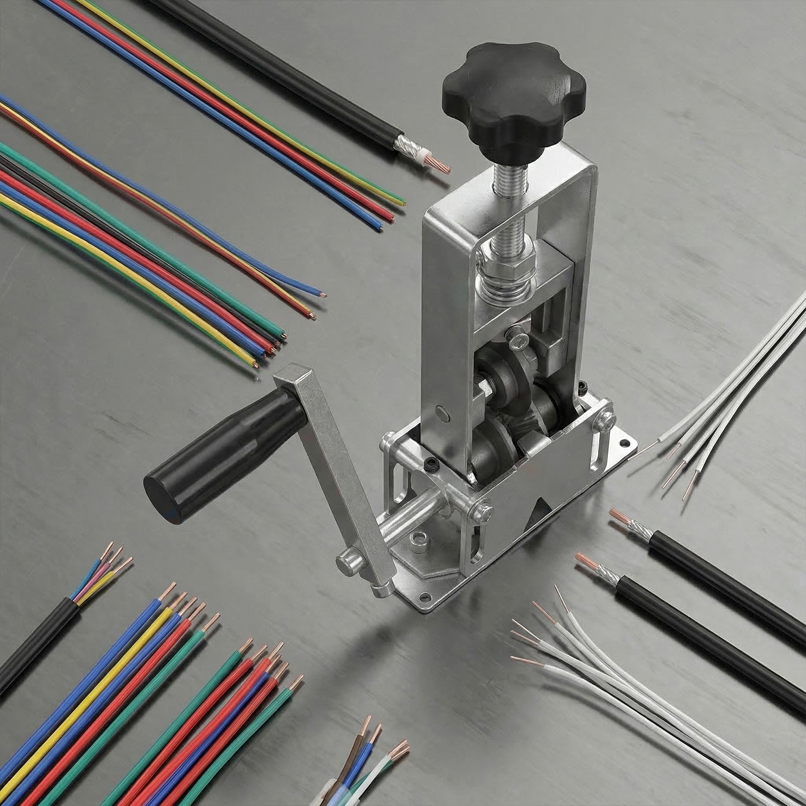 Manual Wire Stripping Machine Dual-drive Wire Stripper Tool for DIY Cable