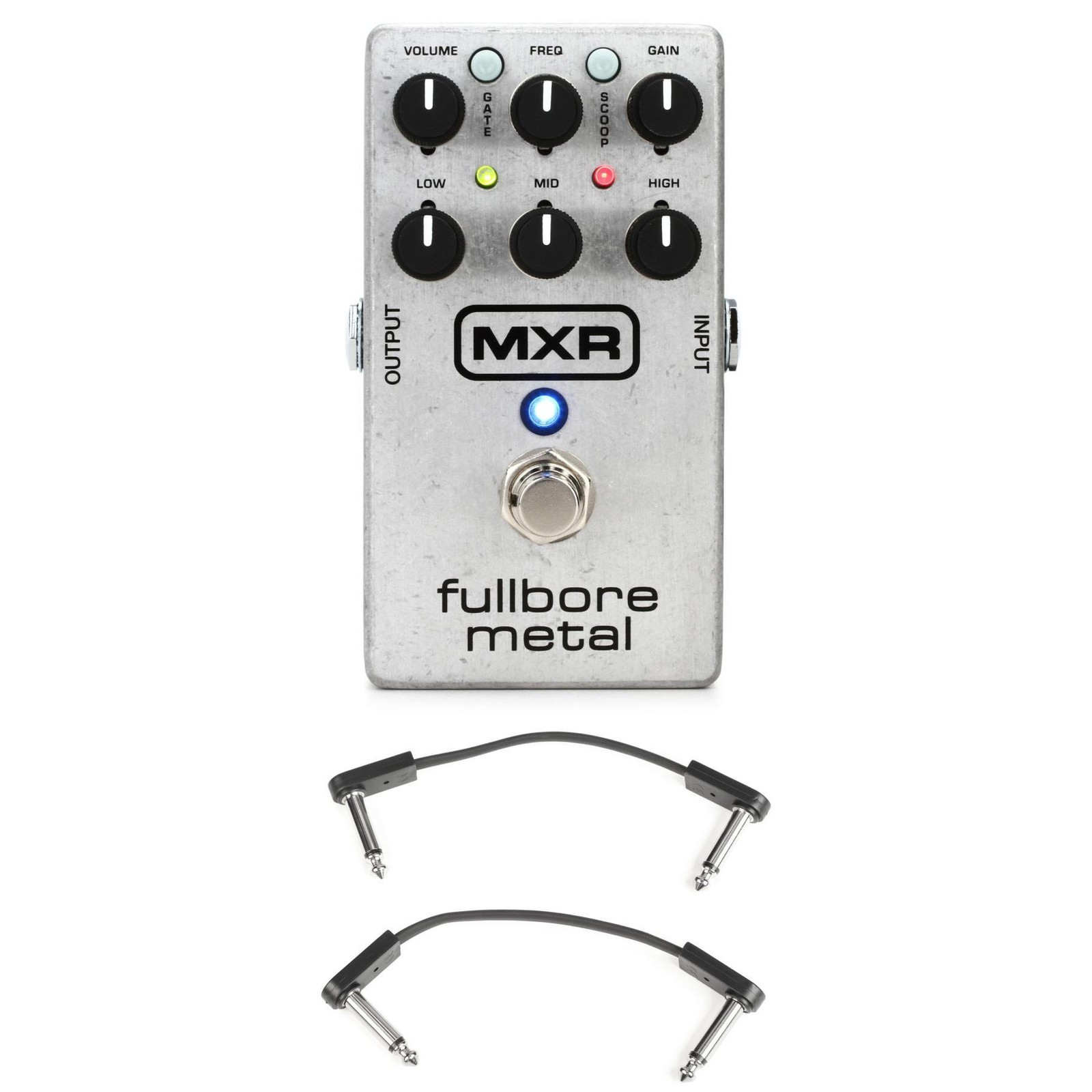 MXR M116 Fullbore Metal Distortion Pedal with EBS Patch Cables