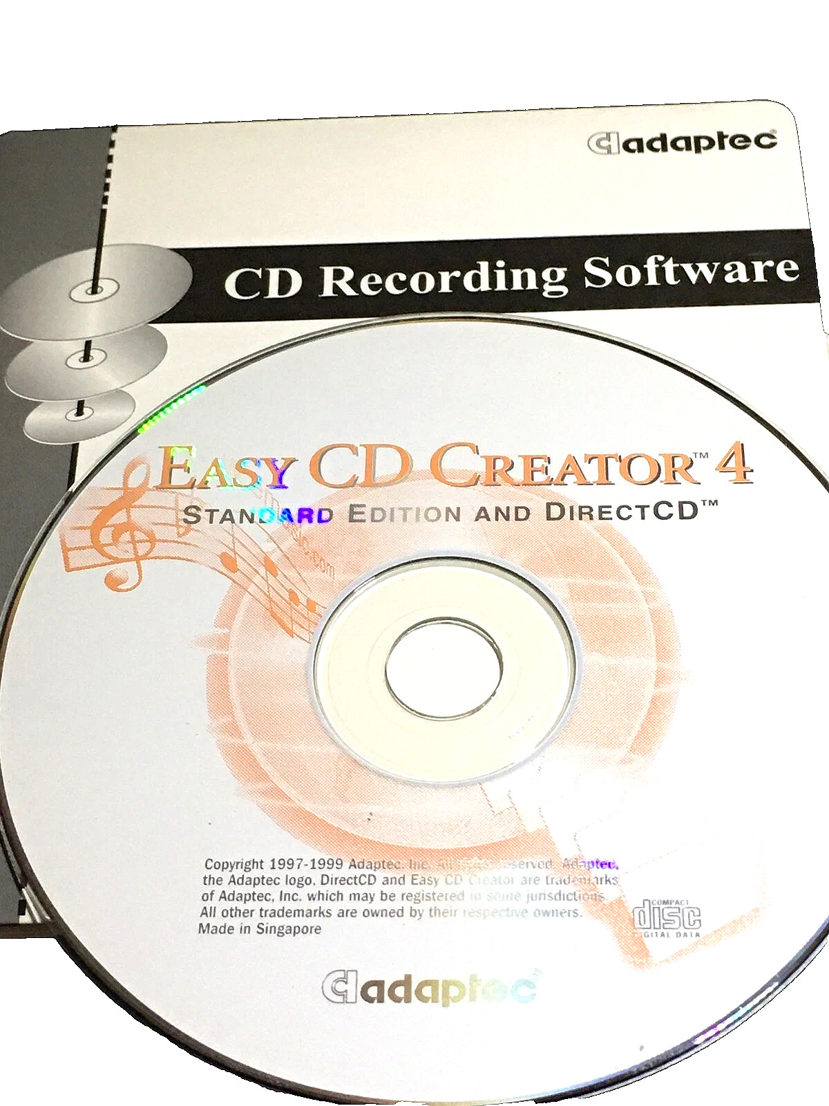 Adaptec Easy CD Creator 4:CD Recording Software.Orig.sleeve MINT