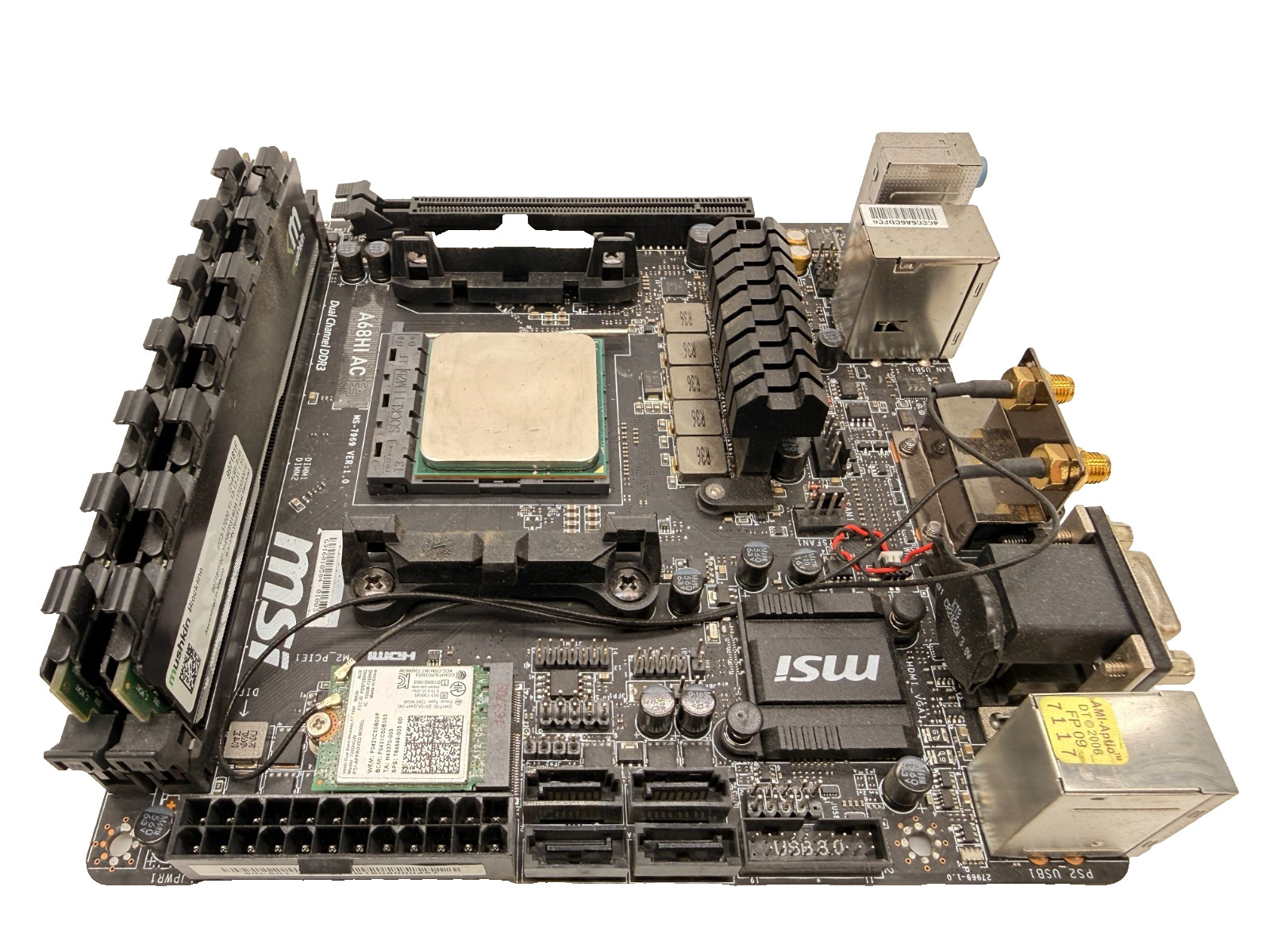 MSI Mini-ITX A68HIAC Board w/ AMD A10-7860K QC 3.6GHz, 8GB DDR3 RAM, WiFi