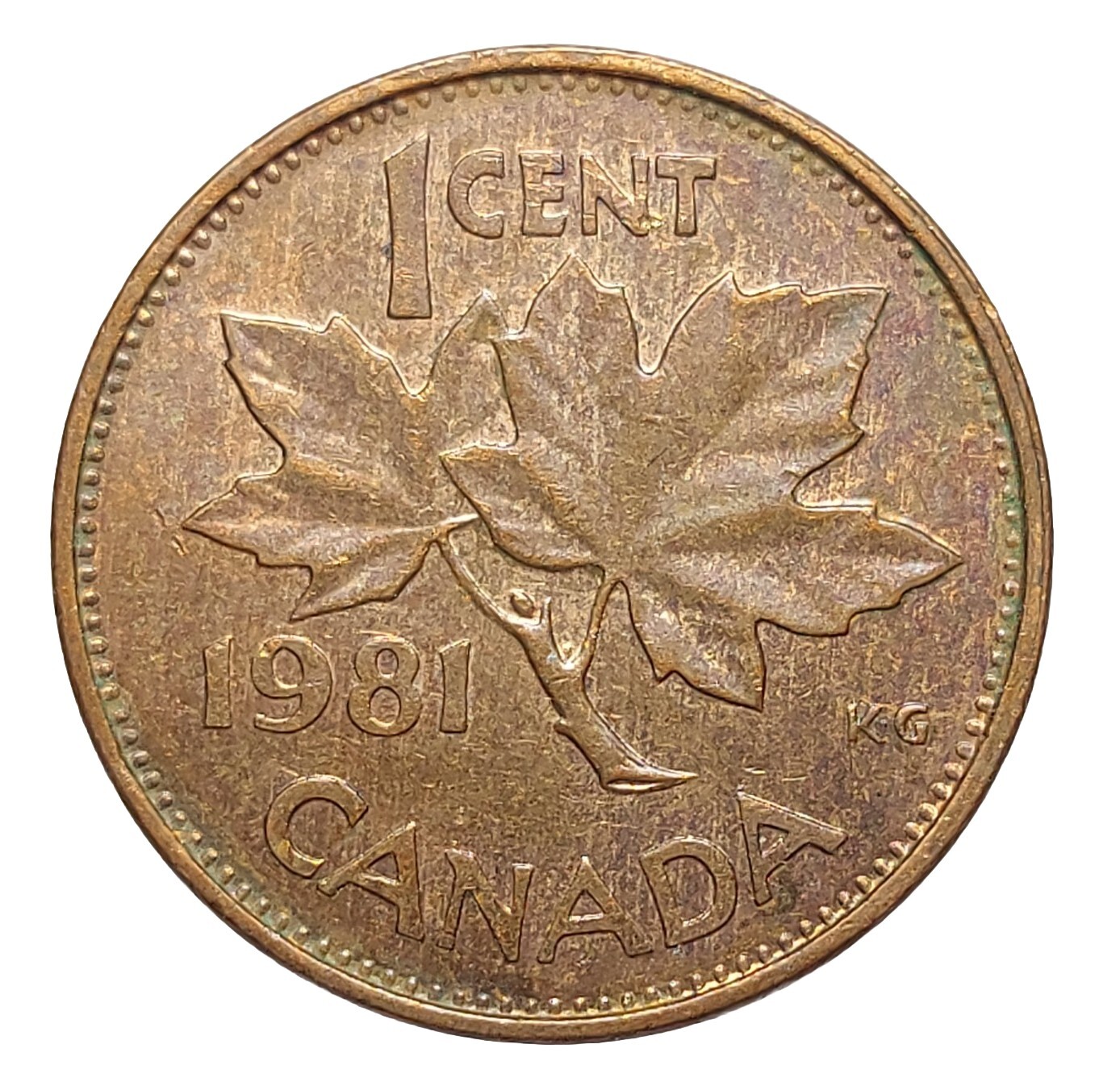 Canada 1 Cent 1981 Bronze Coin Elizabeth II T36