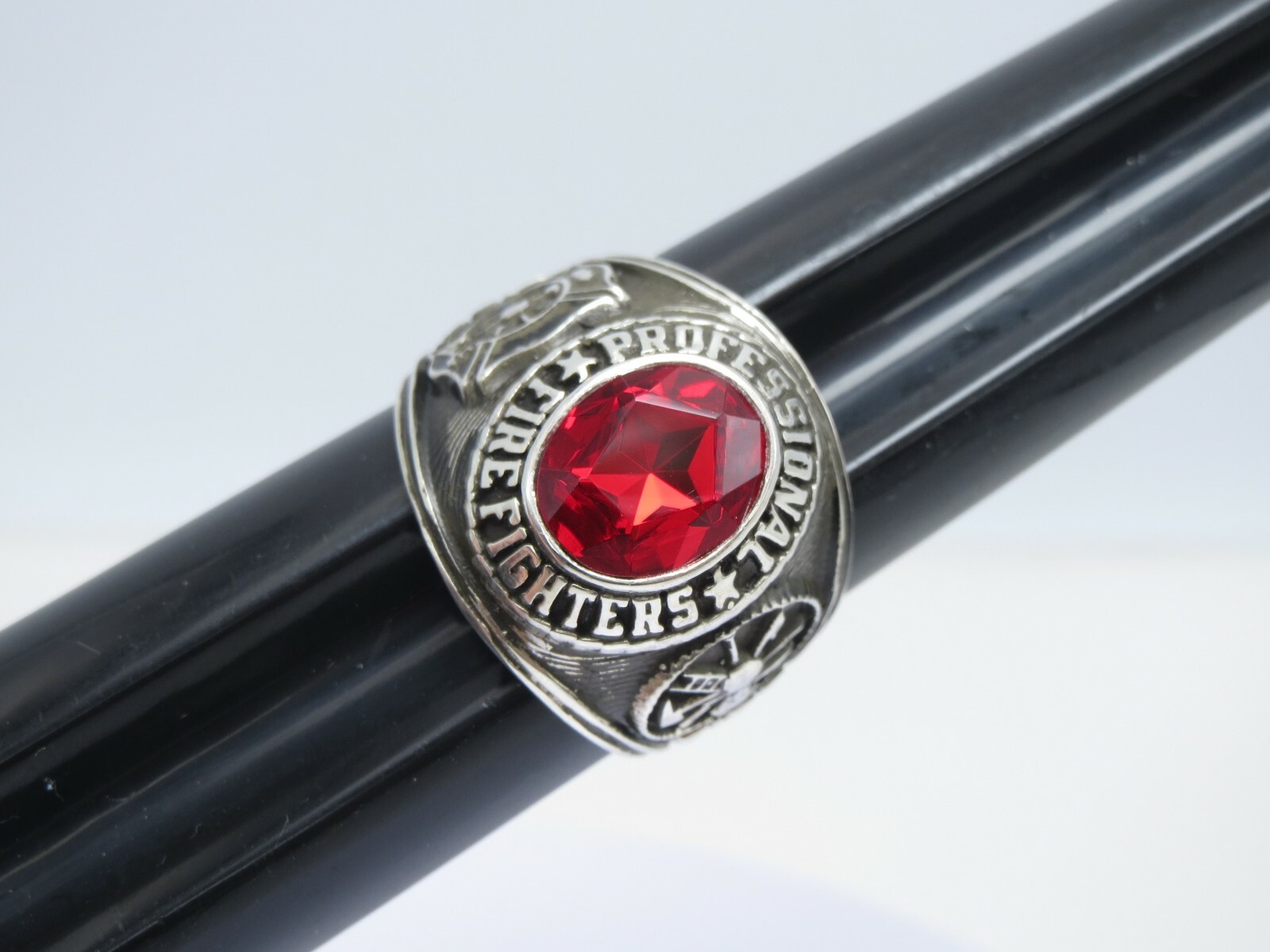SILVER 925 , RING , FIRE FIGHTER RING , PROFESSIONAL RING , US Size 12 ,