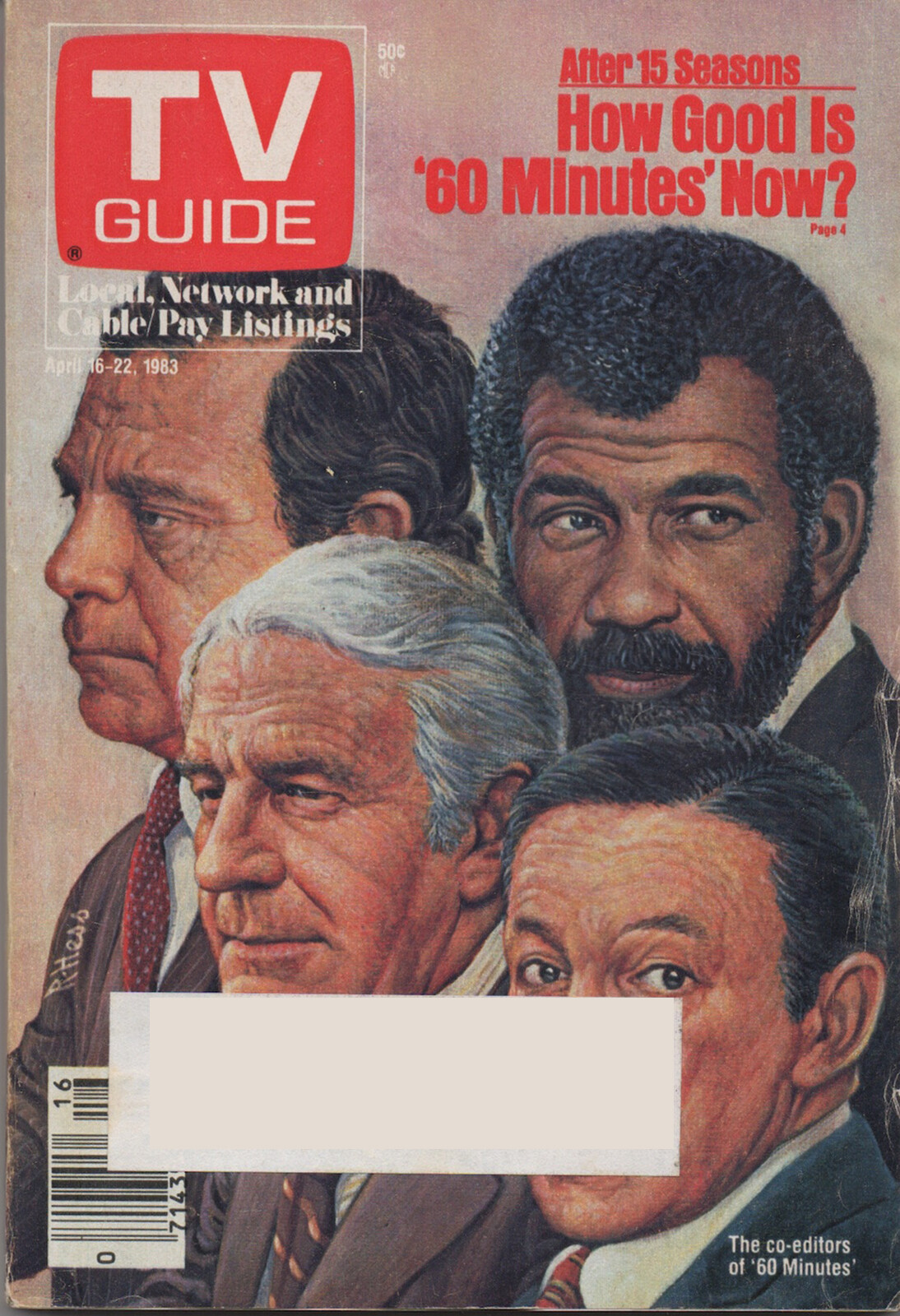 1983 TV GUIDE April 16-22 The co-editors of 60 Minutes