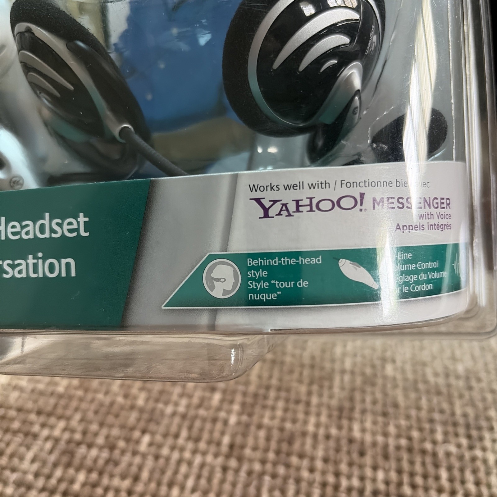 Logitech Internet Chat Headset Behind the Head Multicolored Computer New Sealed