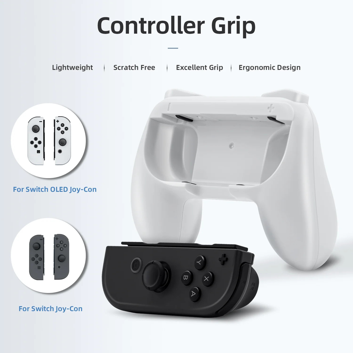DOBE Black Left & Right Controller Grip for Nintendo Switch Joy-Con Controllers