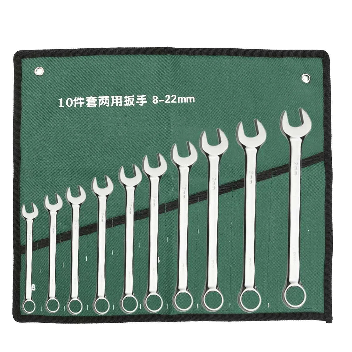 Double Opening Offset Ring Spanner Kit Case Canvas Tool Bag 10/14/20 Pockets