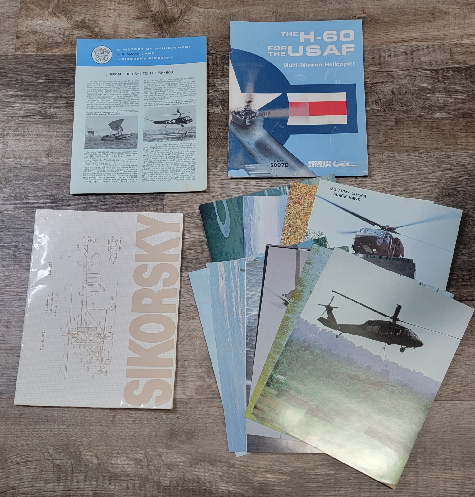 Sikorsky Large Lot of Helicopter Manuals   Brochures
