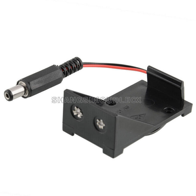 2PCS 9V Battery Holder Box Case Wire Plug 5.5*2.1mm for Arduino
