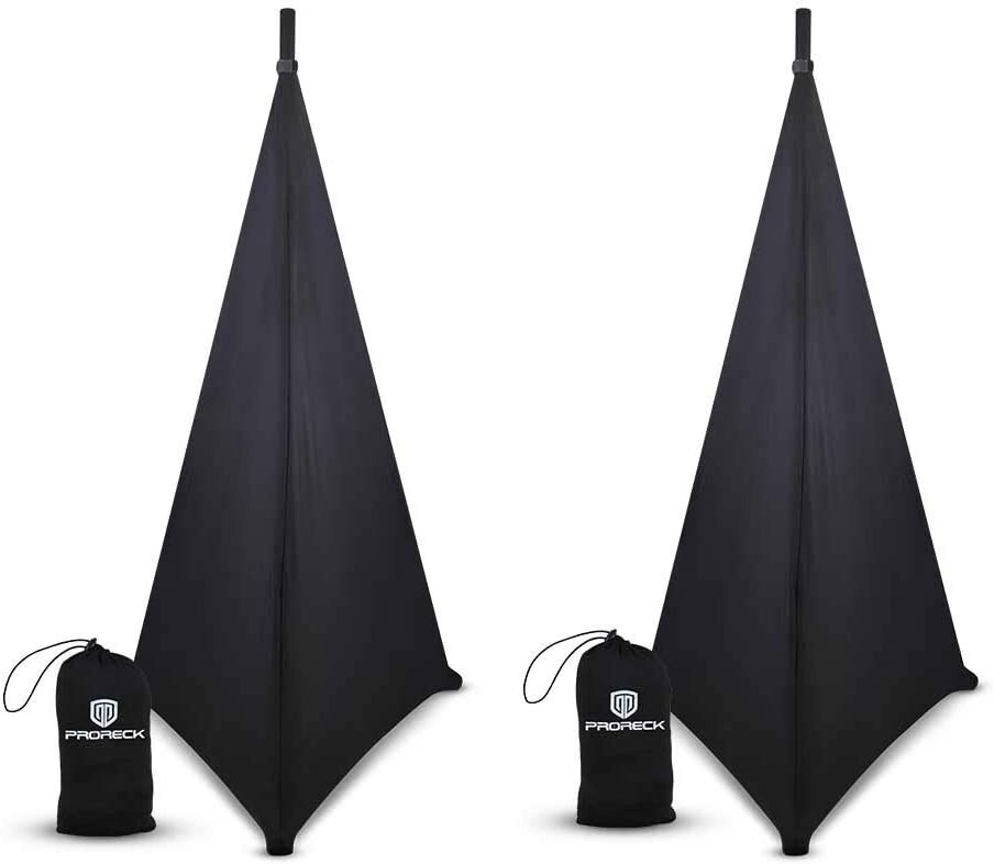RK RECK Speaker Stand Cover Tripod Stand Skirt Skrim 360 Degree Cover Black*2