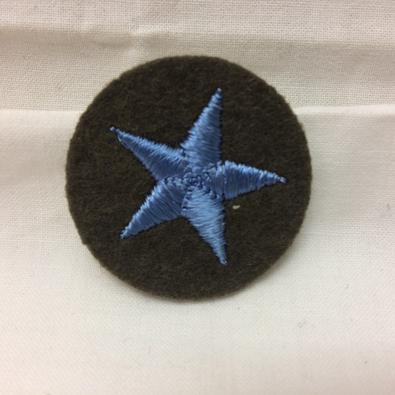 Vintage Military Patch ROTC College Honor Unit Blue on Dark Wool Variant