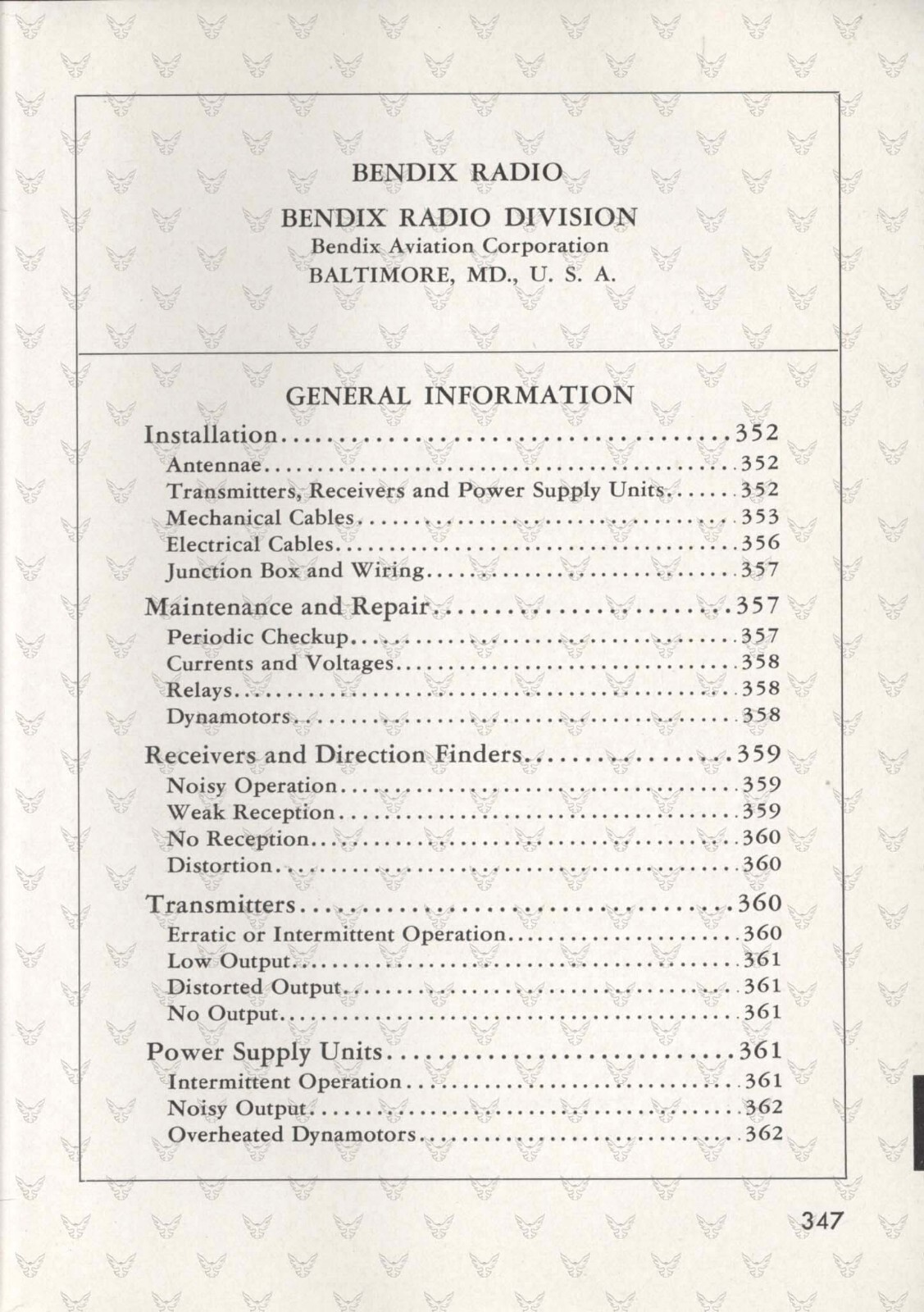 1943 Bendix Aviation Equipment Service Guide - Digital Scan 441 pages