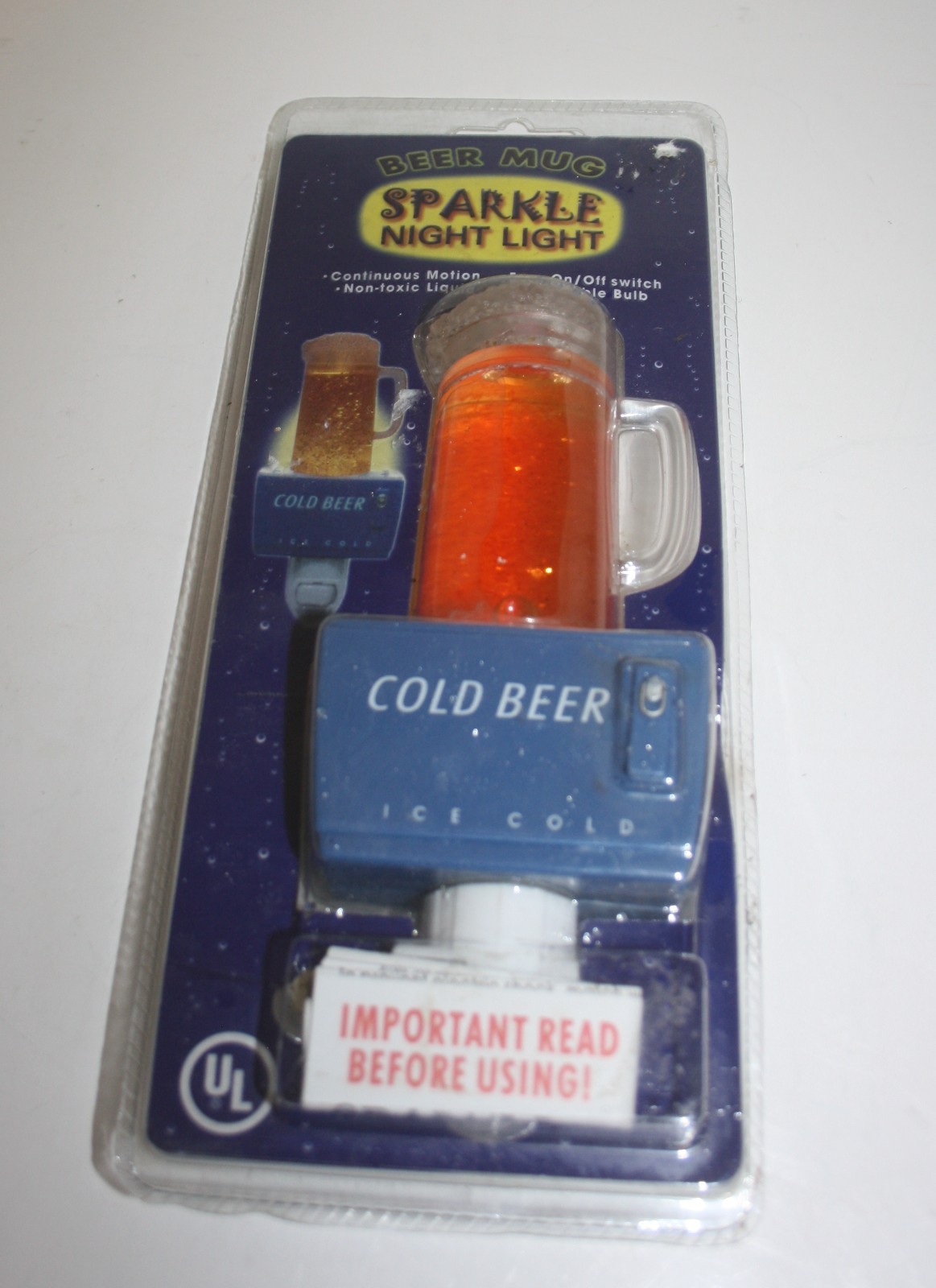 Beer Mug Sparkle Night Light NEW