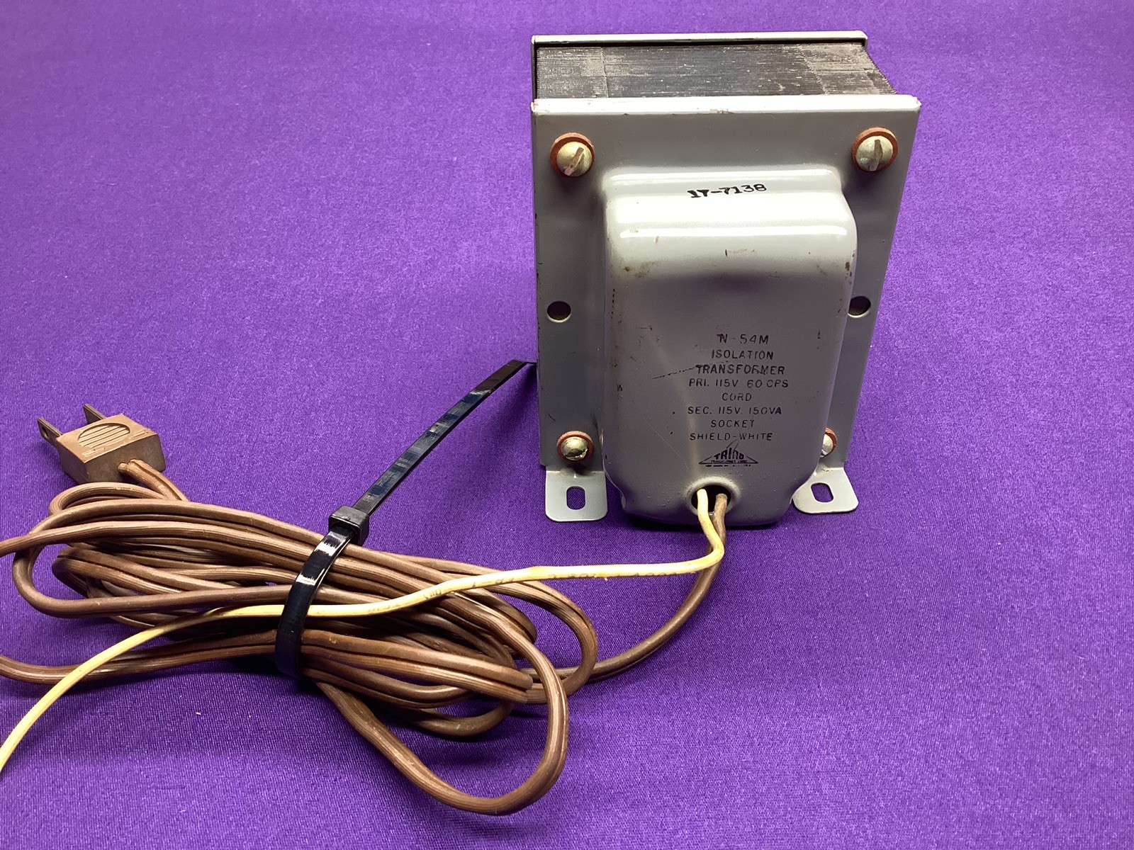 Triad N - 54 Isolation Transformer 115V  60 CPS Cord 115 V  150VA Socket⚡️L👀K