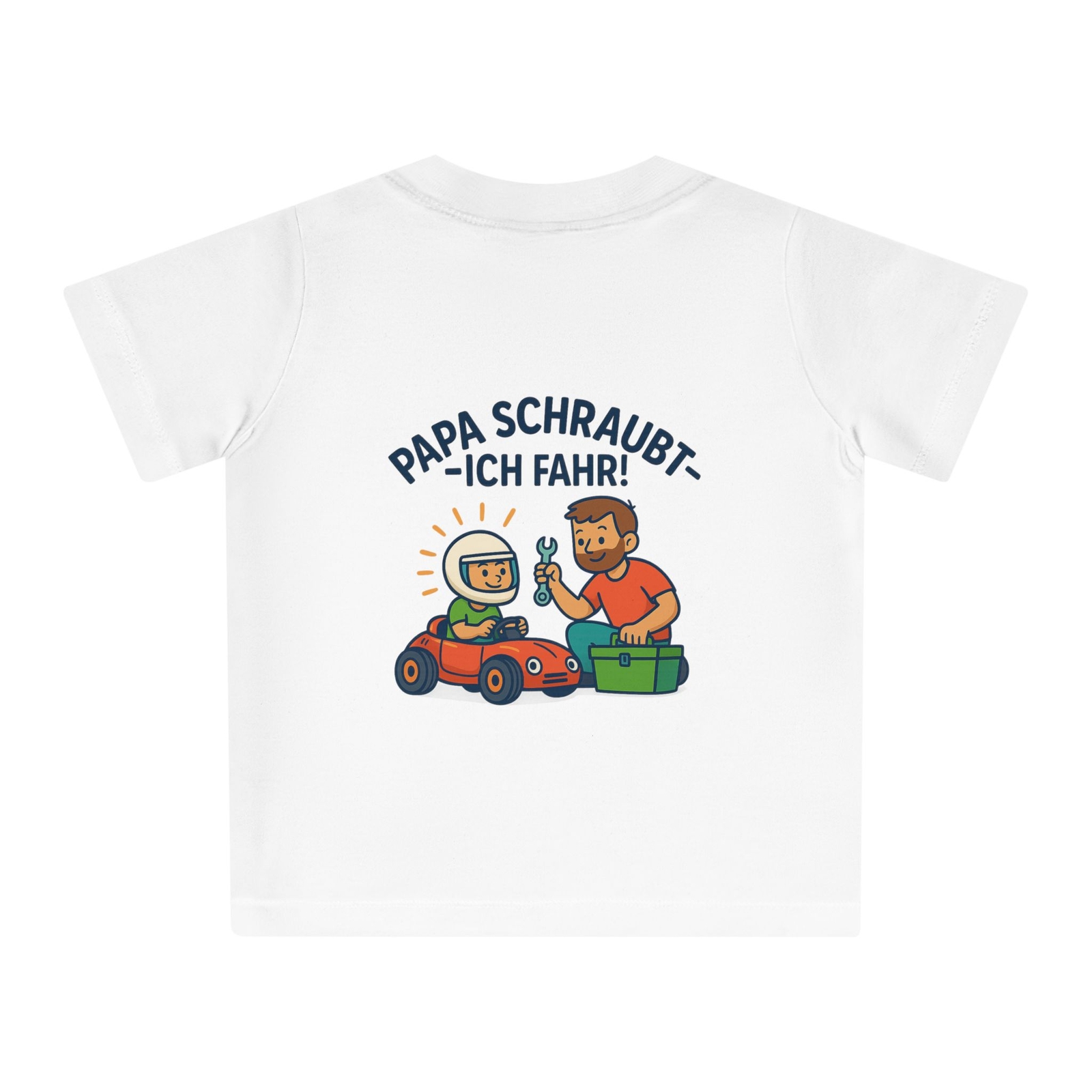 Papa schraubt ich fahr Lustiges Baby Shirt für Tuning-Fans