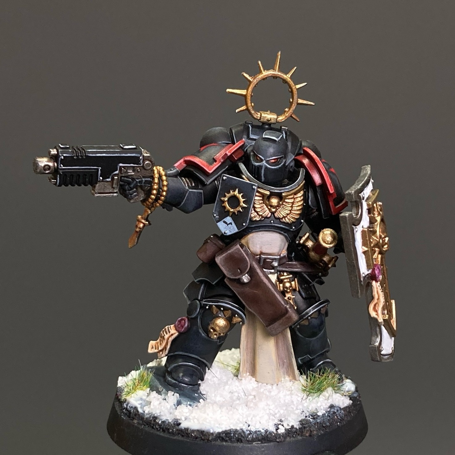 Space Marines Bladeguard Veterans Commission Black Templars Warhammer40k Painted