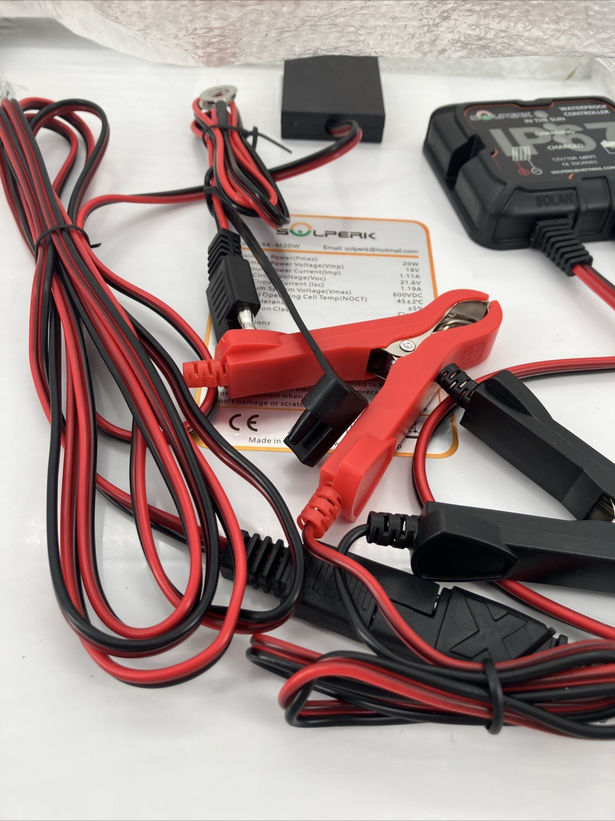 SOLPERK Solar Panel Kit 20W 12V, Battery Trickle Charger Maintainer
