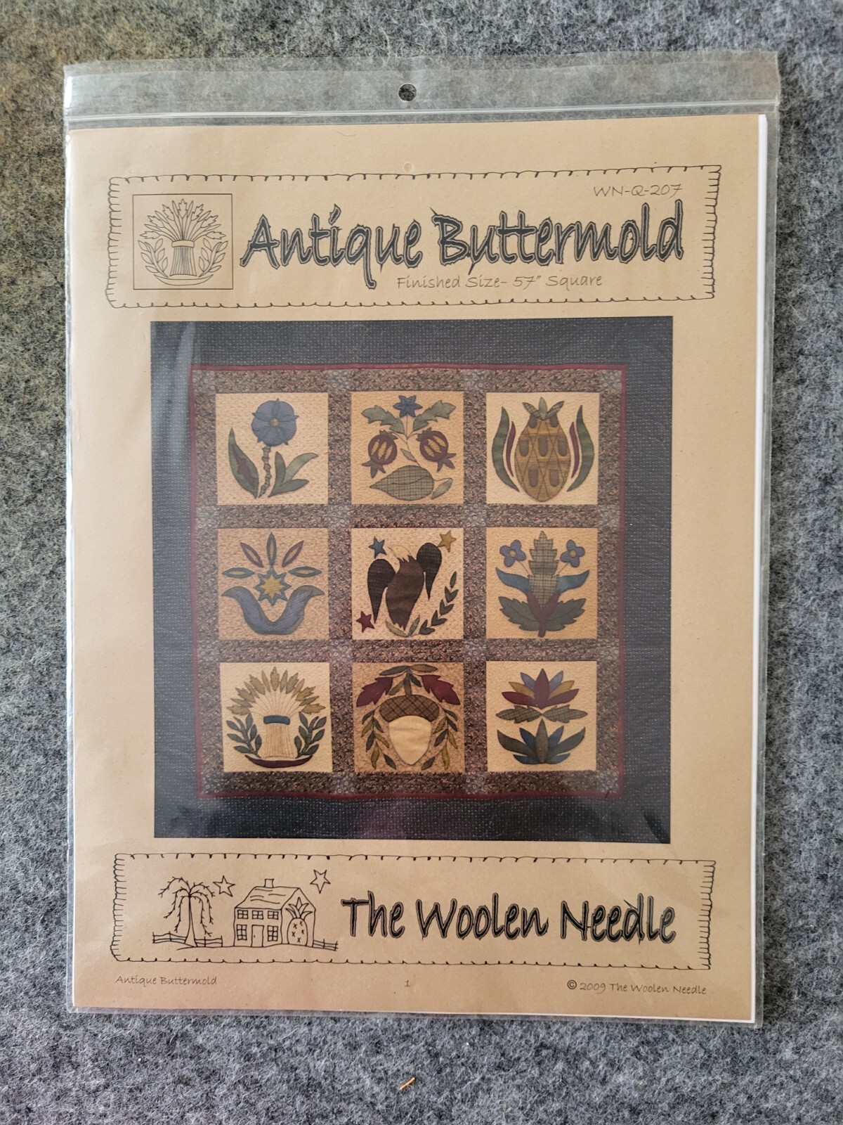 New Antique Buttermold Quilt Pattern by The Woolen Needle