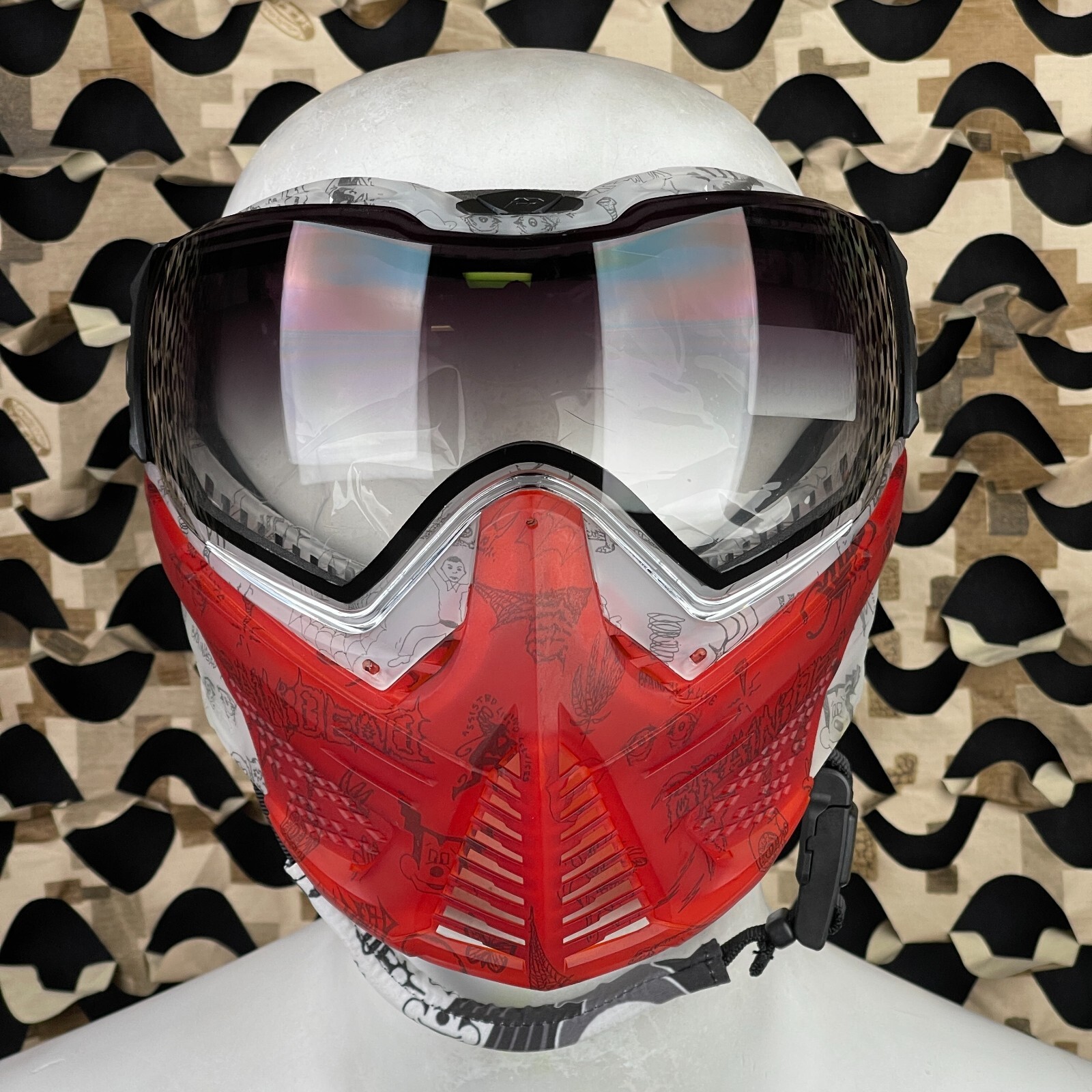 NEW Push Unite Paintball Mask - Red We Are Brain Dead Collaboration