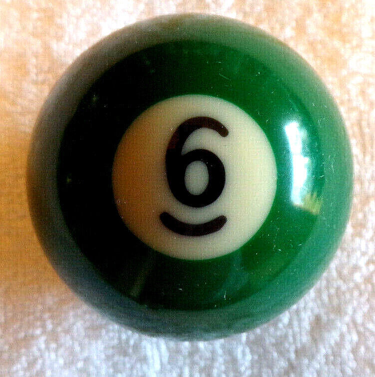 SIX POOL/BILLIARD BALL (6) SHIFT KNOB CUSTOM HOTROD-RATROD 4-5-6 SPEED