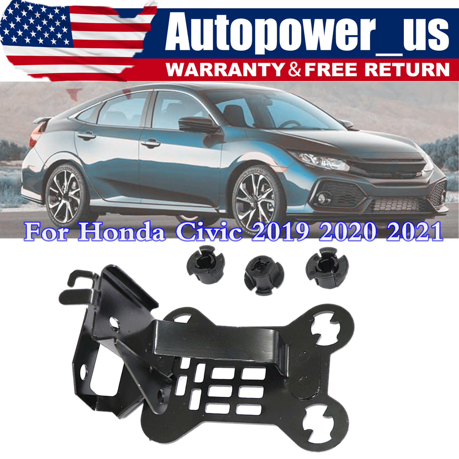 Fits Honda Civic 2019 2020 2021 Radar Bracket Set FC1 FC7 36804-TBA-A11