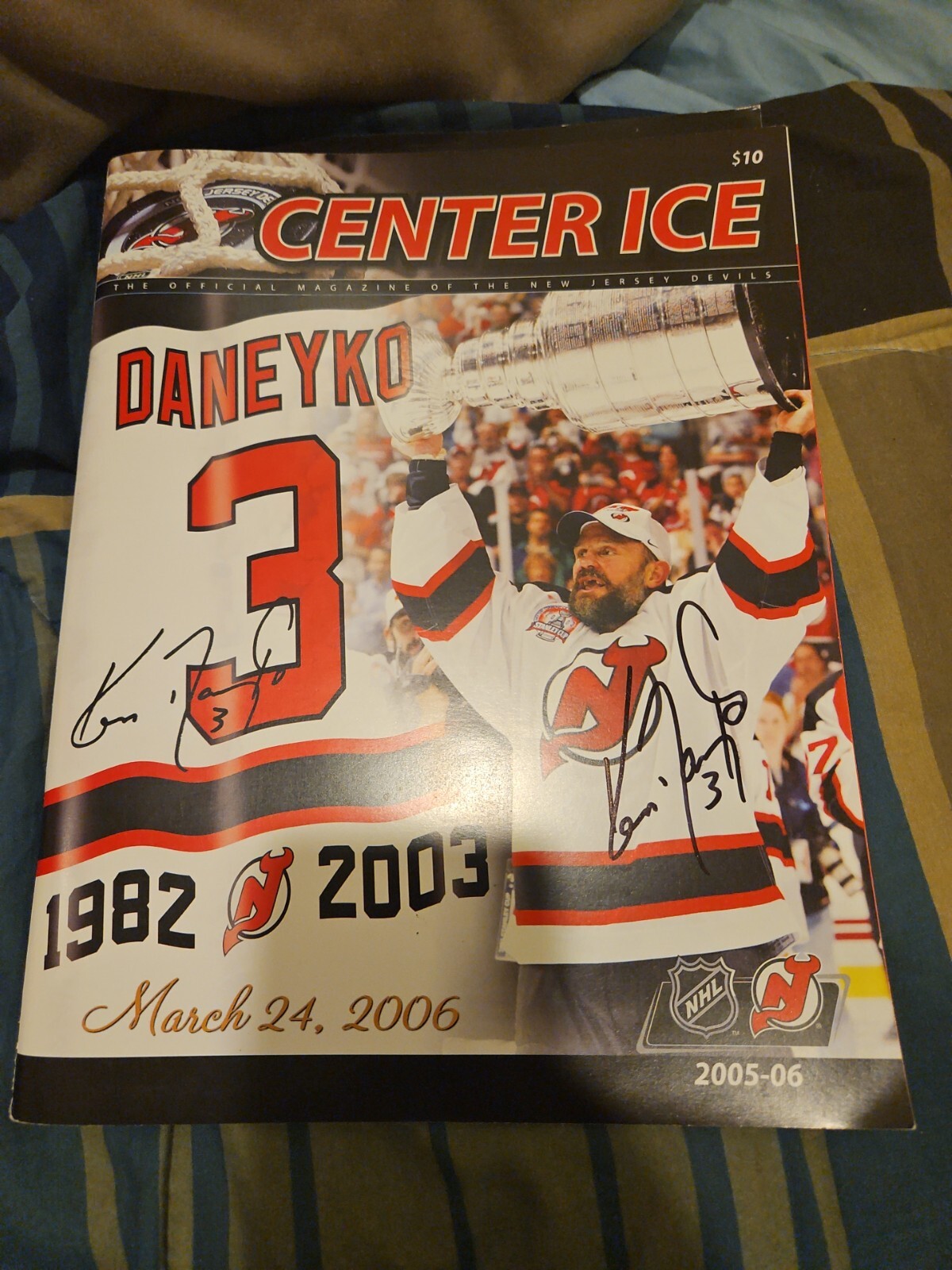 ken daneyko program guide number retirement program Signed Sga Promo Autographed