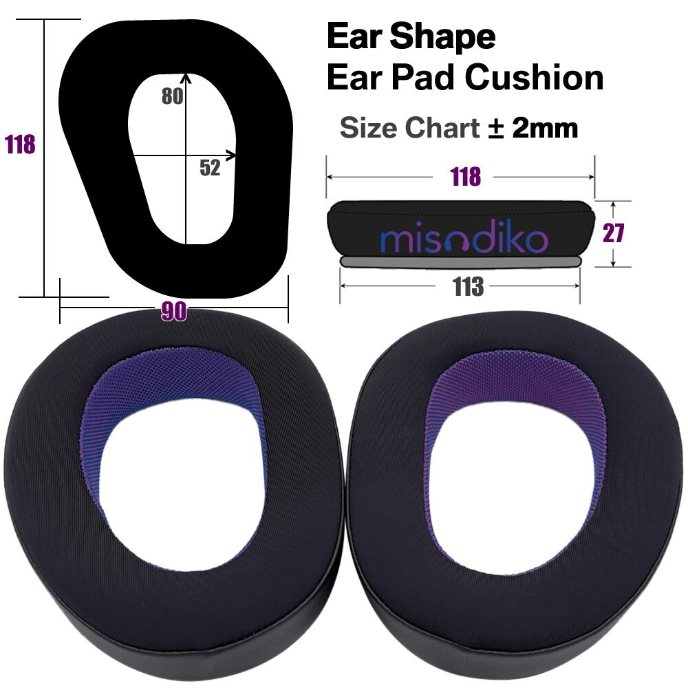 Cooling Velour Earpads for EPOS H6 Pro Gaming Replacement Cushion Earmuff Mesh