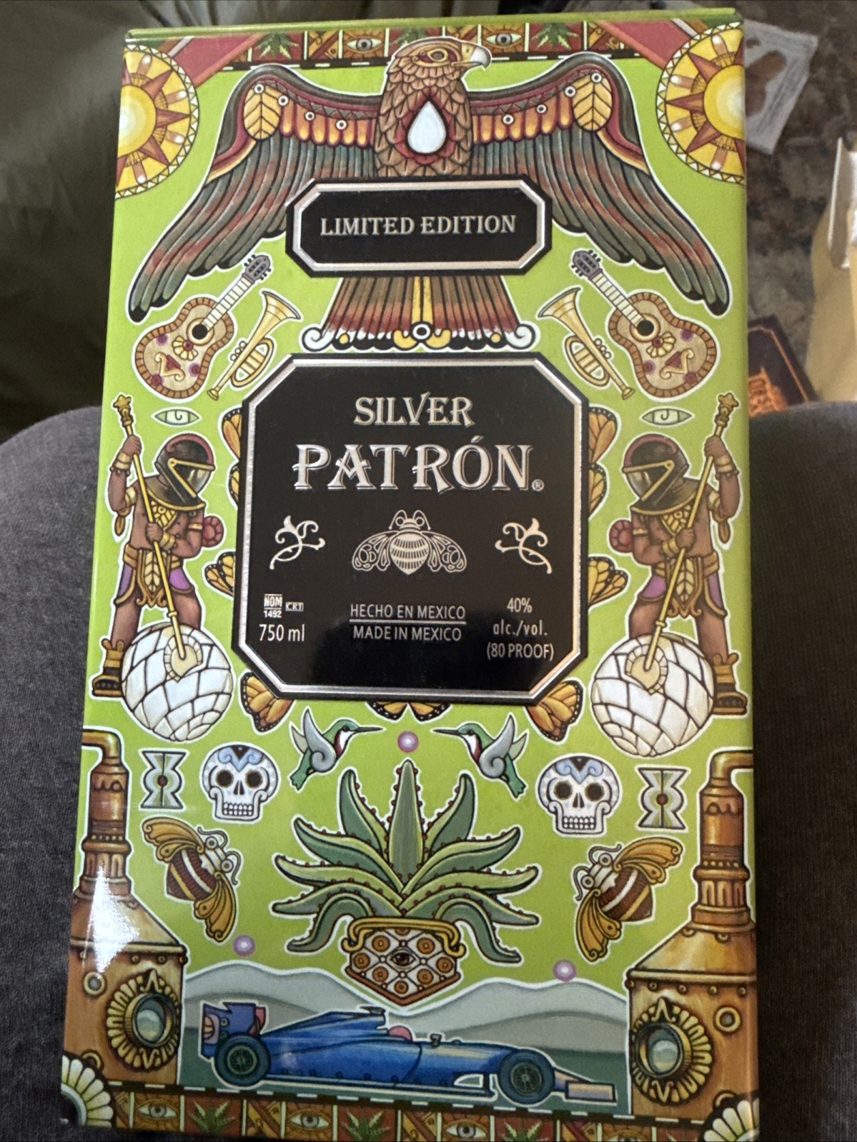 Empty Patrón Silver Tequila 750ml Box — Limited Edition Artwork — (No Bottle)