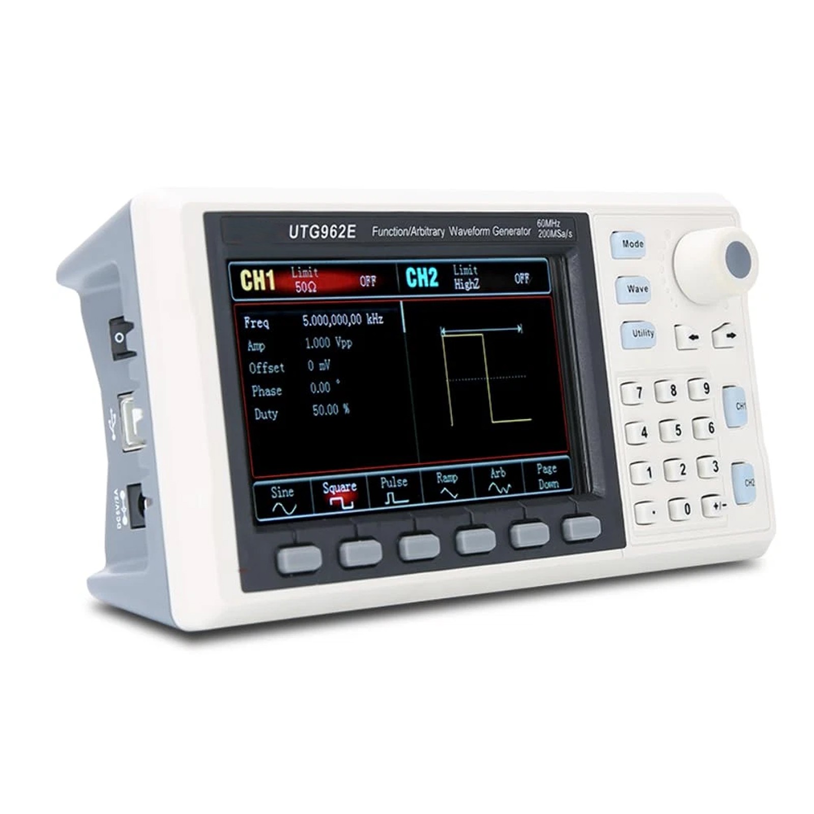 UTG962E Arbitrary Waveform Generator Function Generator Kit 60Mhz 200MSa/s B9