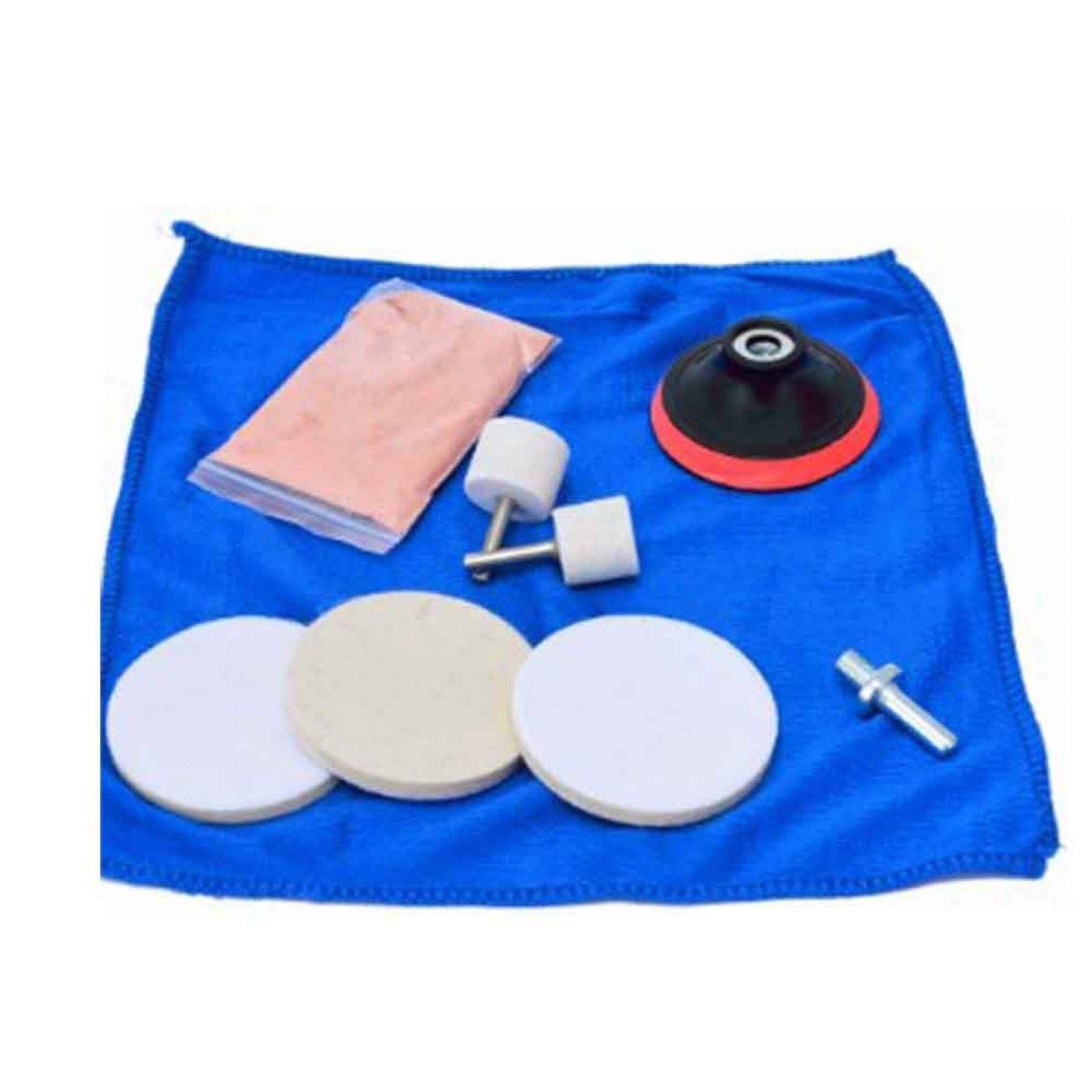 Kakalote 9Pcs/Set Glass Polishing Kit Multifunctional Deep Scratch Remover Ca...