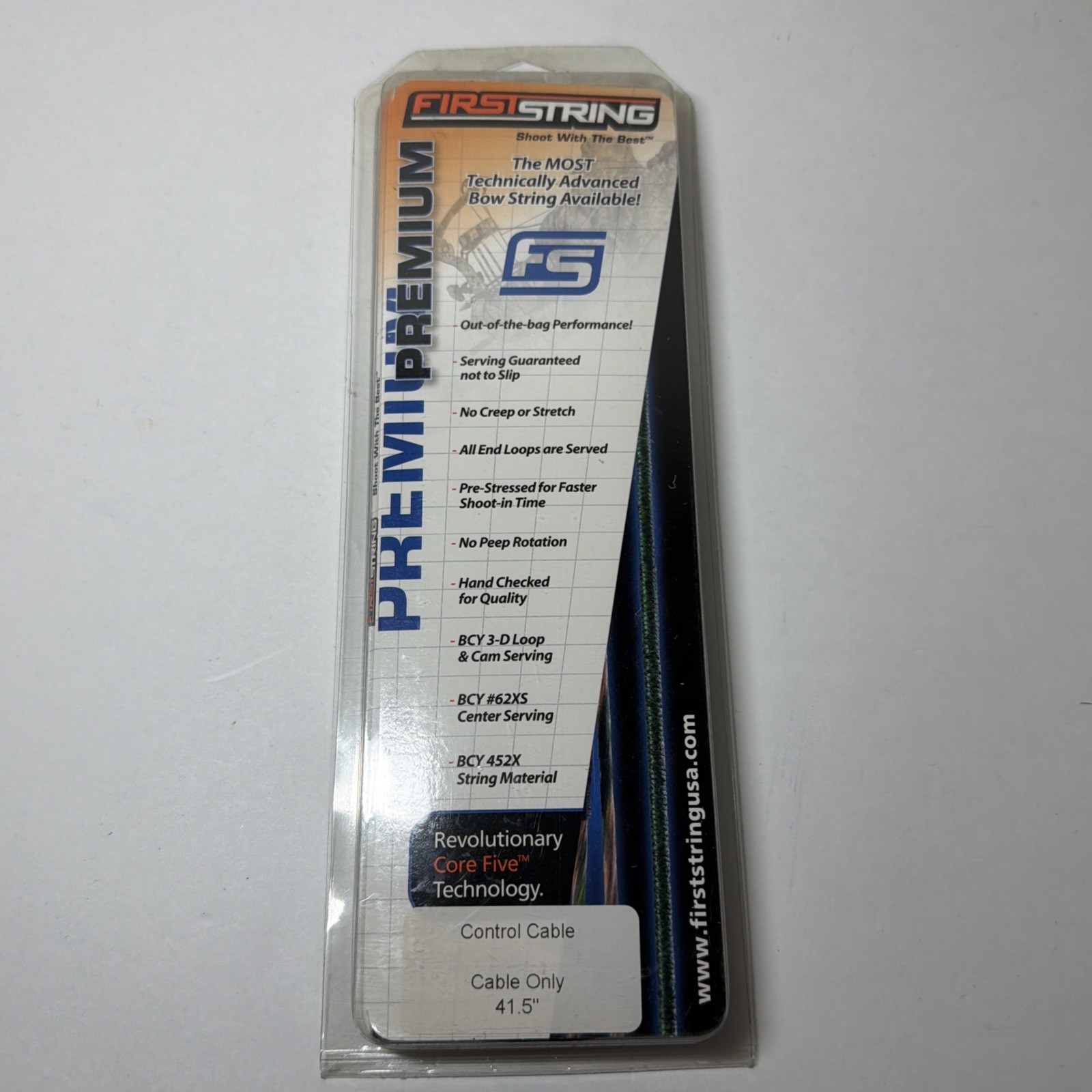 First String Premium Control Cable 41.5" Cable Only Bow String NEW SEALED!