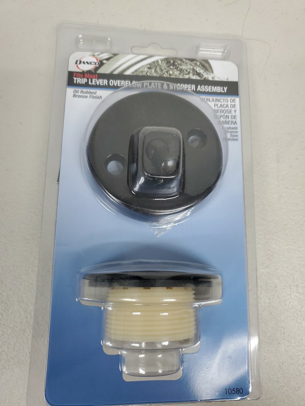 Danco 10580 Universal Trip Lever Overflow Plate & Tub Stopper Oil Rubbed Bronze