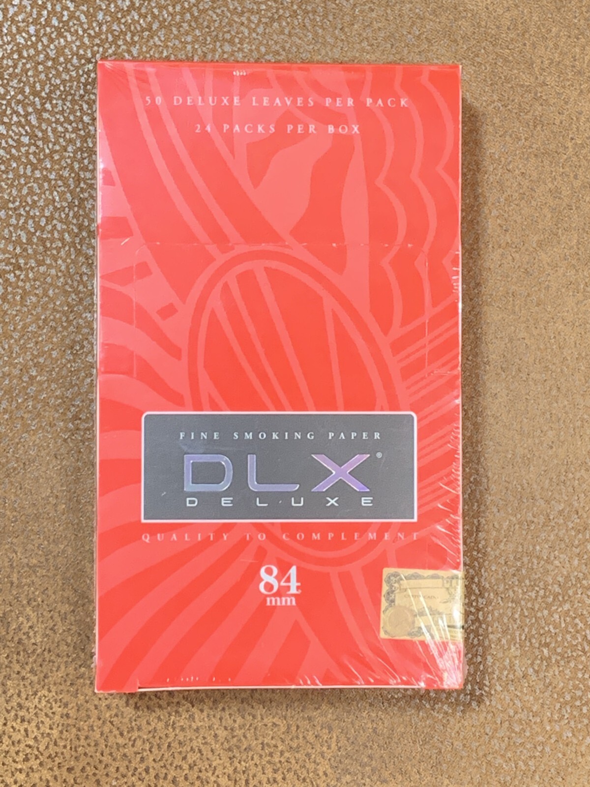 DLX RED Fine Smoking Papers 84mm - Sealed Box of 24 Packs/50 leaves DELUXE