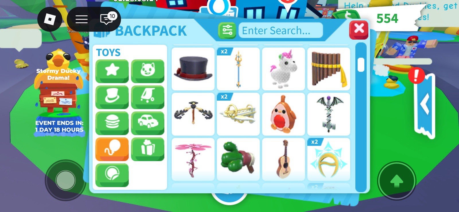 Adopt Me! Roblox Backpack Inventory (READ DESCRIPTION)