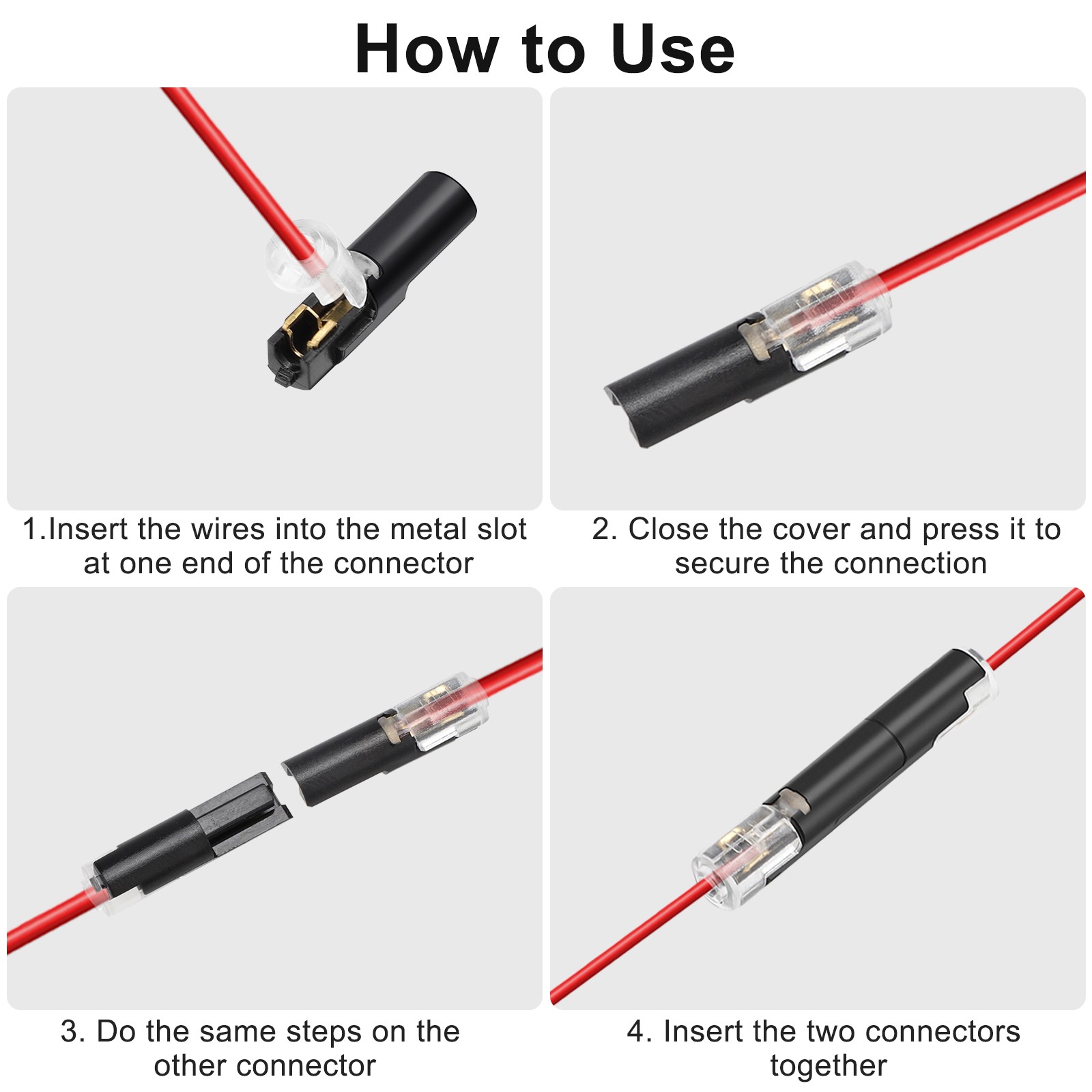 90 PCS Plug-In Quick Wire Connectors, Reusable Clamp Terminal Blocks for Cables