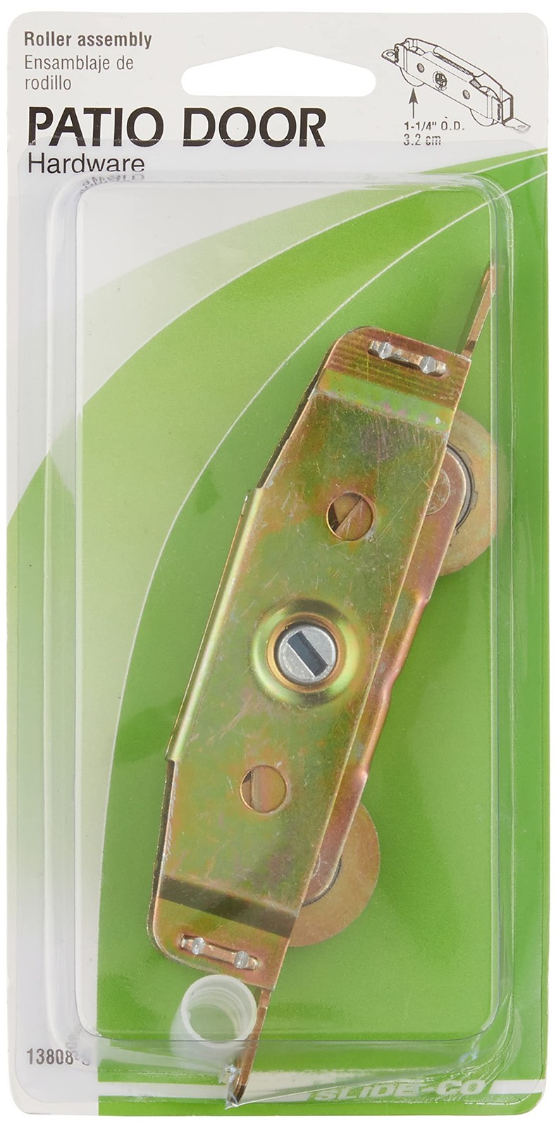 Slide-Co 13808-S Sliding Patio Door Roller 6.25 x 1.19 x 1.375 inches, Green