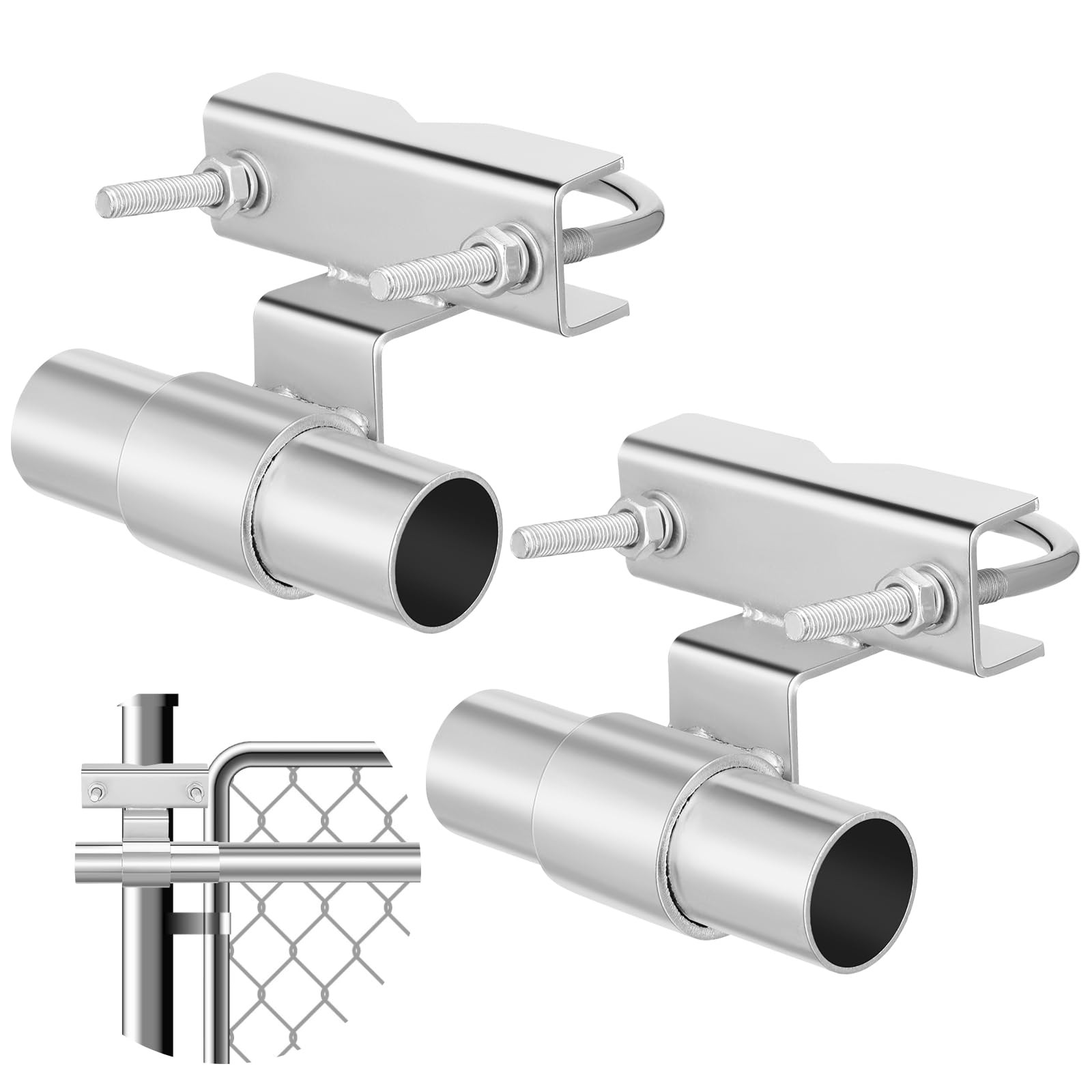 MorningRo 2 Pcs Chain Link Fence Rolling Gate Universal as the pictures shown
