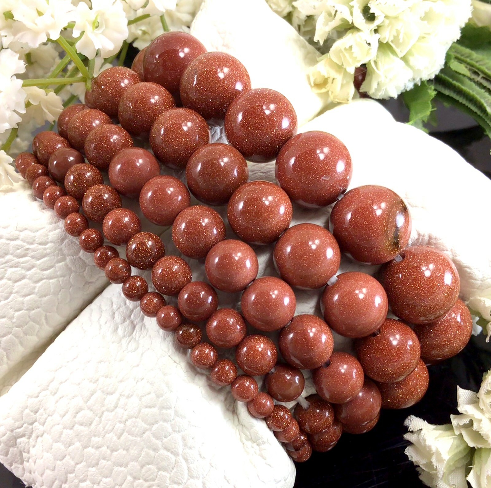 Brown Gold Stone Stretchy Bracelet Healing Gemstone 4mm 6mm 8mm 10mm12mm